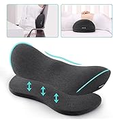 Lumbar Support Pillow for Bed &amp; Seat Lower Back Pillow for Sleeping Office Chair Back Support Cus...
