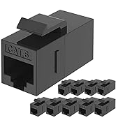 Cat6 Keystone Coupler RJ45 Ethernet Jack Insert 10 Pack Coupler Female to Female Inline Extender ...