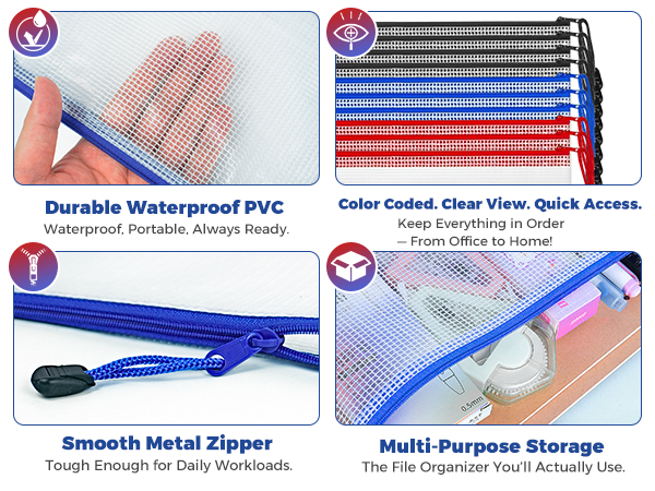 A4 Mesh Zipper Pouch