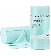 UPSTAR Microfiber Cleaning Cloth, Reusable Paper Towels Rolls, Cleaning Rags for Kitchen, Bathroo...