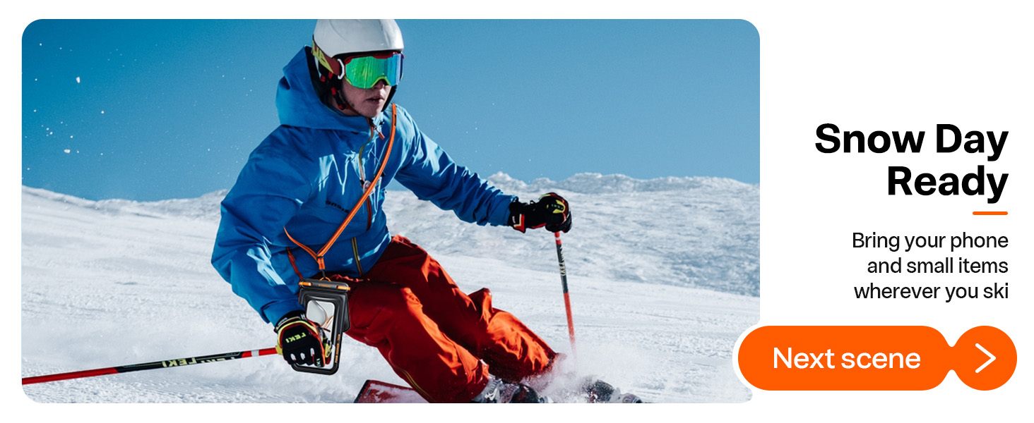 waterproof phone pouch skiing