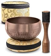Tibetan Singing Bowl Set – Authentic Hand-Tuned Sound Bowl for Meditation – Complete Meditation B...