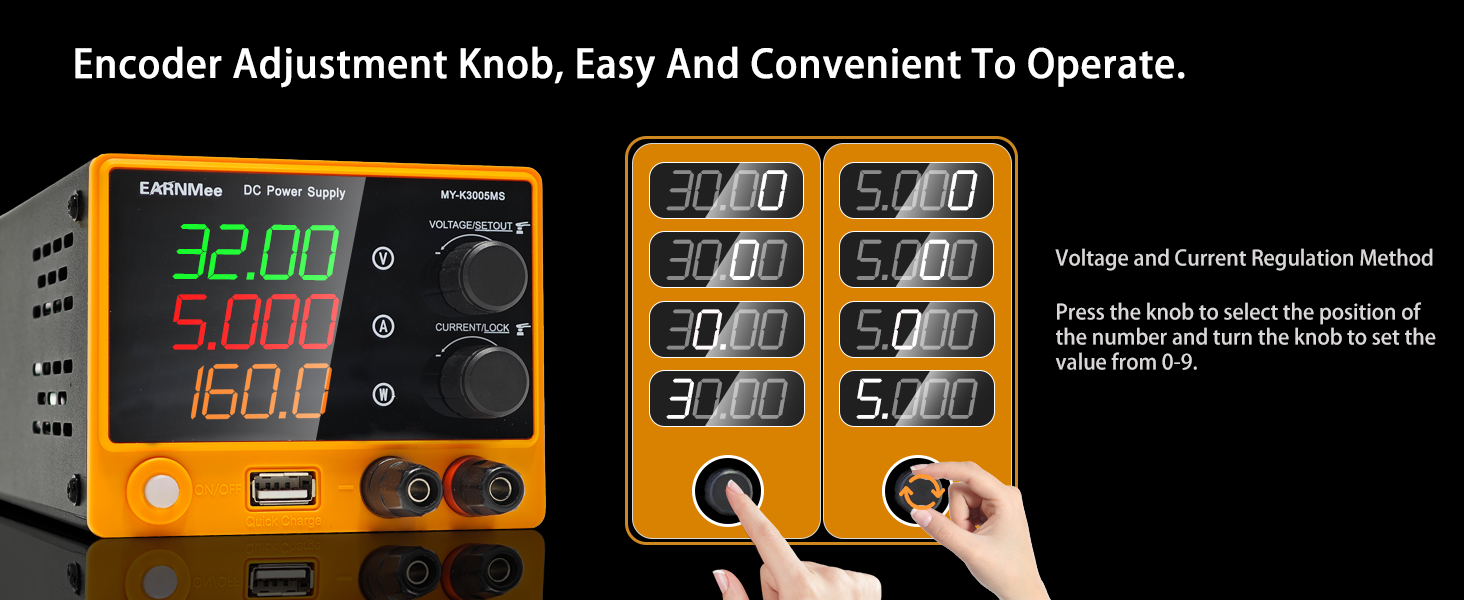 DC Power Supply variable, 30V 5A Adjustable Lab Bench Power Supply