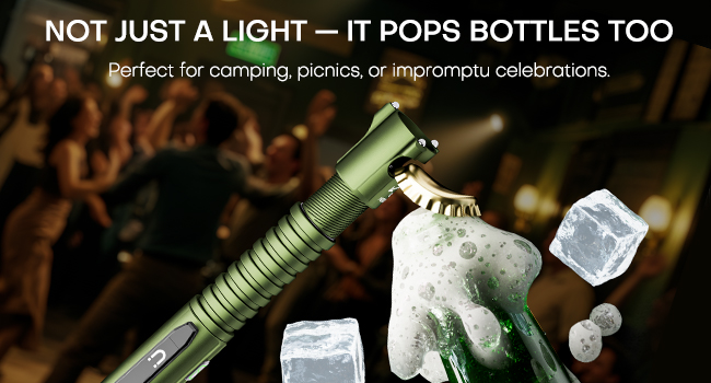 portable flashlight with bottle opener