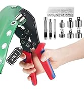 Amliber 3-Size Grommet Tool Kit, 1/2" 1/4" 3/8" Hole Punch with 300 Pairs Grommet Kit, Interchang...
