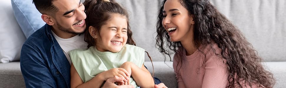 A smoke alarm in the living room gives the family more peace of mind