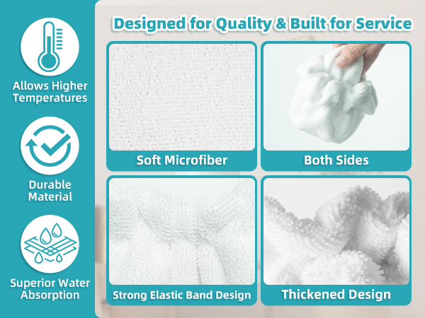 Small Microfiber Bonnet Steam Mop Pads Compatible with Dupray Steam Cleaners etc
