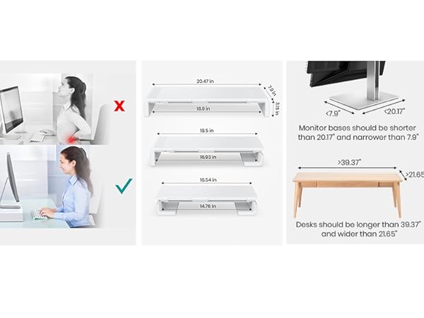 Ergonomic Monitor Riser for Desk