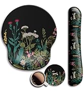 Mouse Pad and Keyboard Wrist Rest Support, with Non-Slip PU Base,Gel Mouse Pad with Coaster,Pain ...