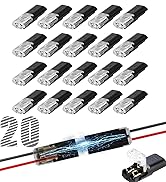 Double Wire Plug in Connector, 2-Pin Low Voltage Wire Connector with Locking Buckle, No-Stripping...