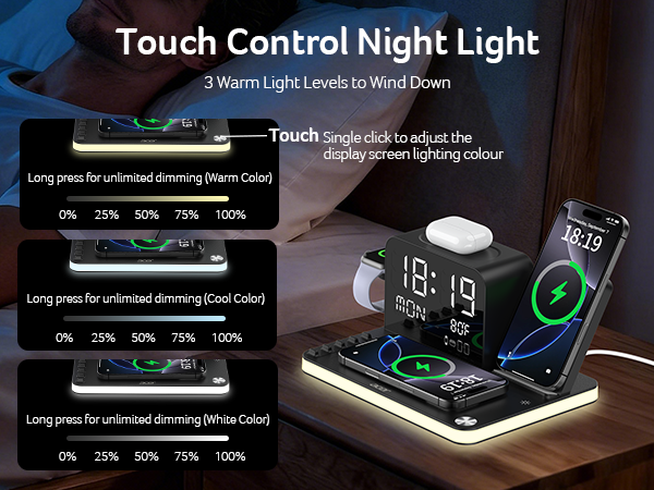 acer 7-in-1 Wireless Charging Station: Charger Stand for Multiple Devices for Apple - iPhone