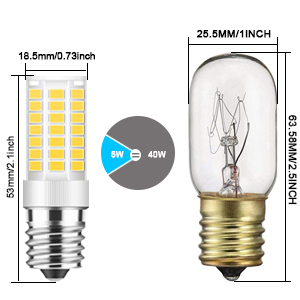 appliance light bulb 40W range hood light bulbs
