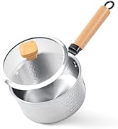Boryenty 3-Ply Stainless Steel Pot, 2 Quart Sauce Pan, Multipurpose Small Cooking Pot with Glass ...