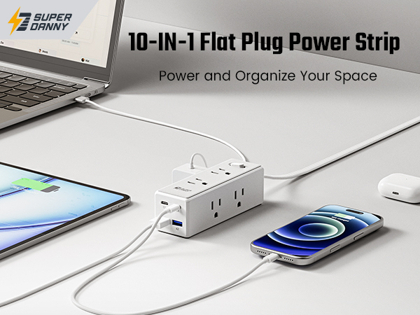 Flat Plug Power Strip