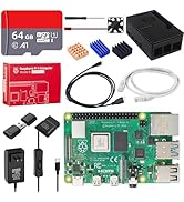 RasTech Raspberry Pi 4 8GB Starter Kit 8GB RAM with 64GB Micro SD Card HDMI Cable Network Cable 3...