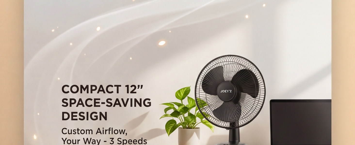 7.25 ft per sec airflow fan for small room cooling