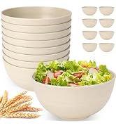 UUGLAM Unbreakable Cereal Bowls Set of 8, 28 Oz Wheat Straw Bowl Sets, Microwave &amp; Dishwasher Saf...