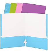 Folders with 2 Pockets, Paper Colored Binder File School Folder Letter Size, Poly Portfolio Suppl...
