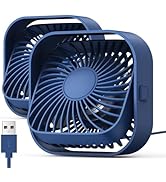 TOPK USB Desk Fan 2Pack Mini Personal Fan Portable, Strong Airflow &amp; Quiet Operation, USB Powered...