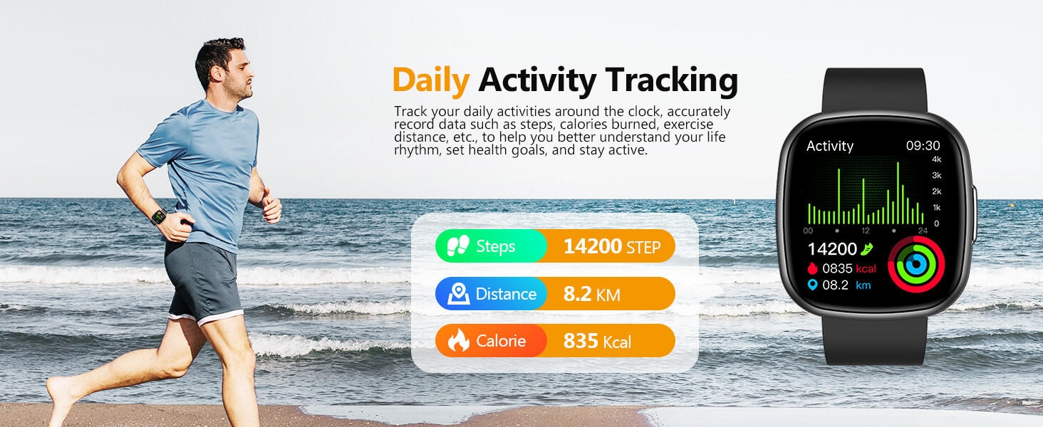 IOS Android smart watches,Smart watch with text and call,Smartwatch with heart rate monitor watch