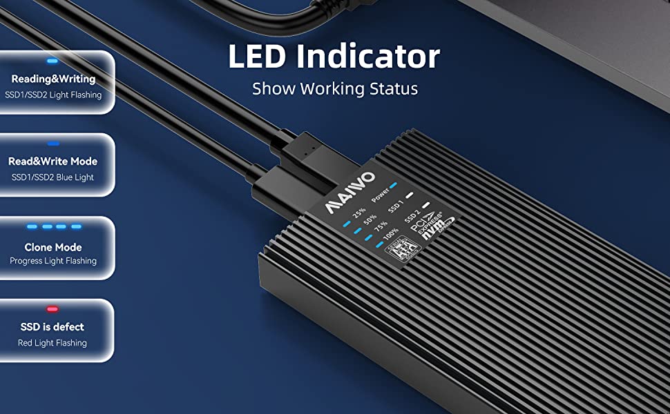 M.2 NVME SATA CLONE DUPLICATOR
