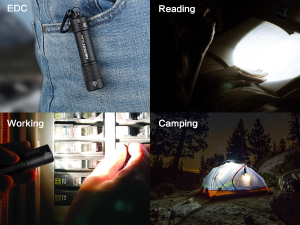 edc flashlight for reading camping