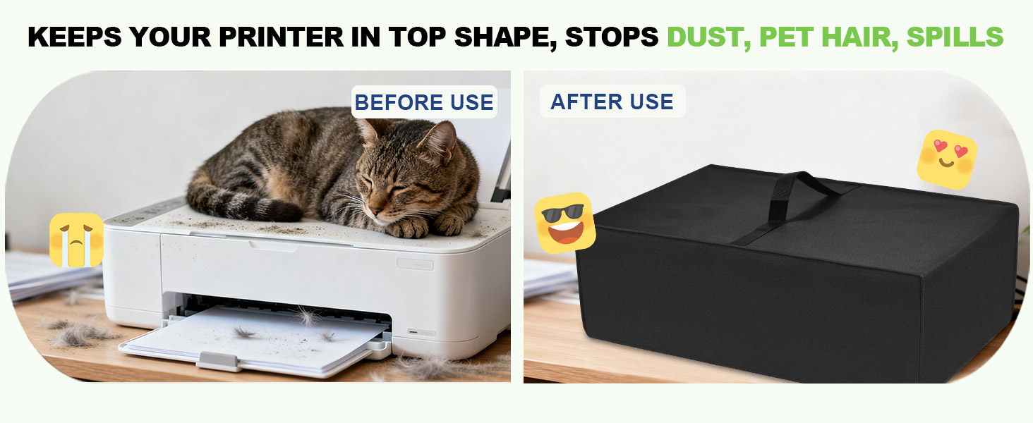 Thick printer dust cover