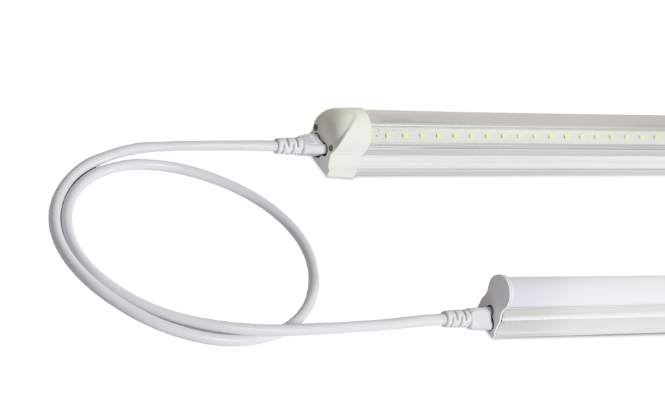 T5 T8 Connector Cords 3-Prong 3FT Extension Cables Double Female Ends Linkable Wires,