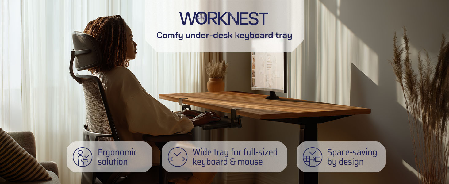 keyboard pull out tray under desk