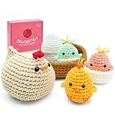 SGIBYN Crochet Kit for Beginners with Step-by-Step Video Tutorials, Starter Crochet Chicken Anima...