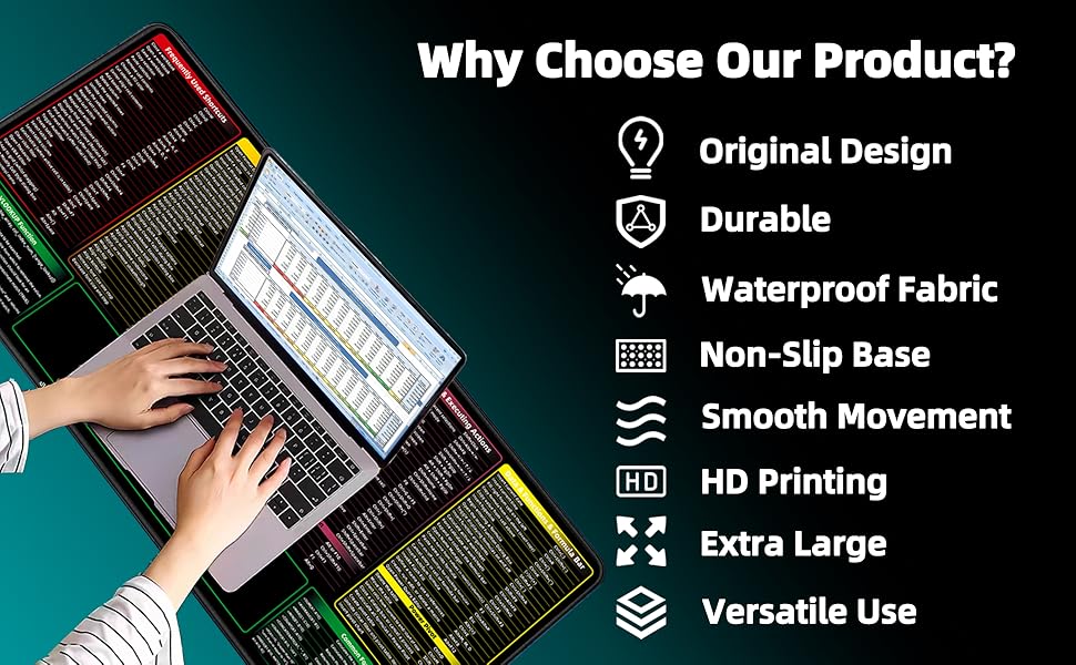 Excel Shortcuts Mouse Pad