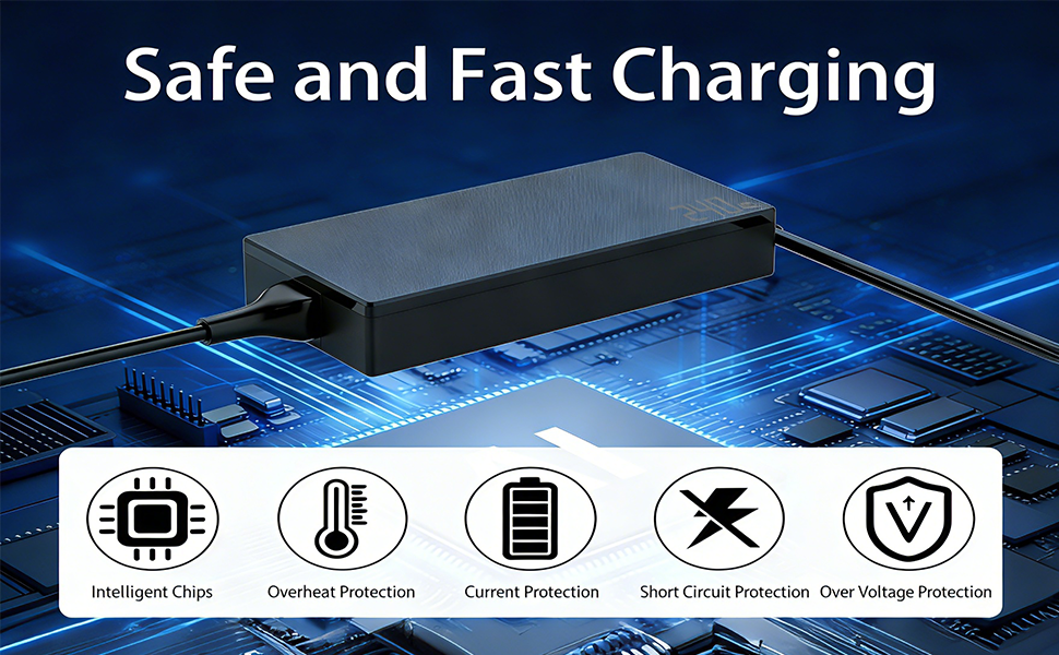 Multiple security protections for the notebook charger