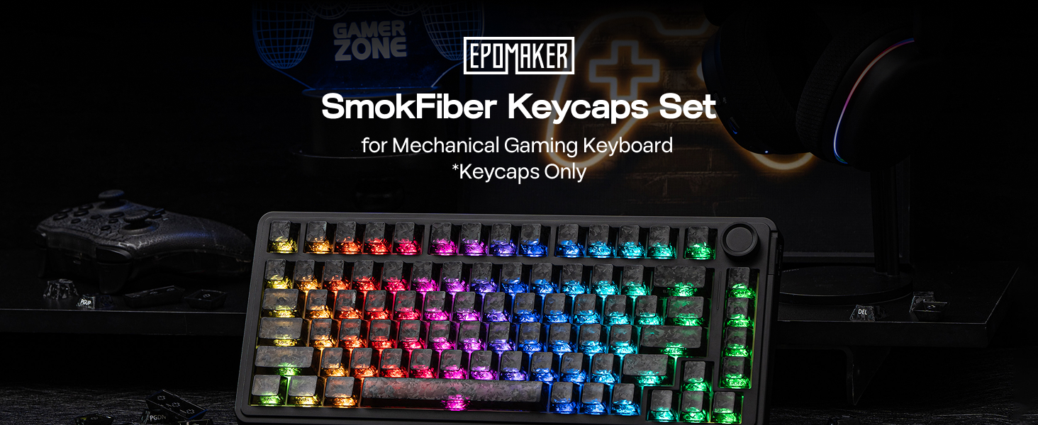 EPOMAKER SmokFiber Keycaps Set