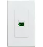 Screwless 1 Port SC/APC Fiber Optic Wall Plate - Fiber Optical Keystone Jack Cover Plate for Fibe...