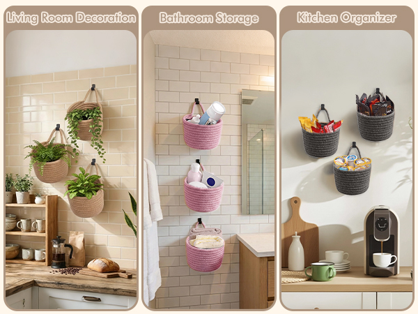 Storage Organizers and Decoration Pocket Caddy Bins on Door Rack wall hanging organizer