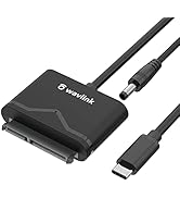 WAVLINK USB C to SATA III Hard Drive Adapter Cable with 12V Power Adapter for 2.5/3.5 Inch SSD &amp; ...