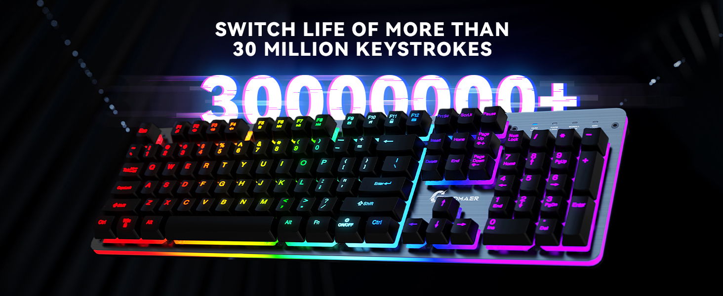 104 keys wired RGB gaming keyboard