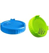 2Pcs Blue and Green Sproutings Lid jar Sproutings Lids Plastic Sprouting Lid for Wide Mouth to Gr...