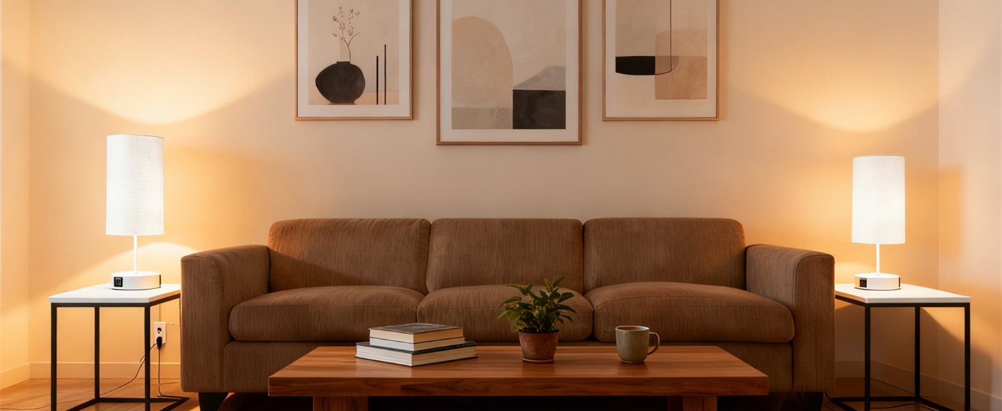 modern white touch table lamps set of 2 for living room