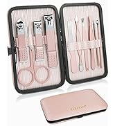 ZIZZON Travel Mini Manicure Set Nail Clipper Set 10 in 1 Stainless Steel Pedicure Care Grooming k...