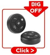 EIMSOAH Bluetooth Steering Wheel Control , Steering Wheel Button Controller, USB Charging car Mul...