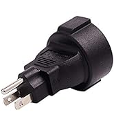 Strhowill US to Europe Adapter USA NEMA 5-15 to Europe Schuko Female Plug Adapter(5-15P to Europe...