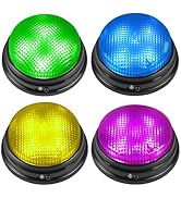 BEAN LIEVE Recordable Answer Buzzers - Set of 4, Personalized Sound, Game Show Buzzers for Family...