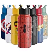 Simple Modern Marvel Water Bottle with Straw Lid Vacuum Insulated Stainless Steel Metal Thermos |...