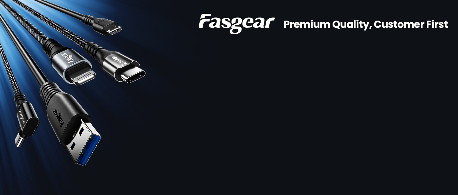 Fasgear USB Cable USB-C thunderbolt usb 3.2 usb 4 100w fast charging 240w 60w extension cable