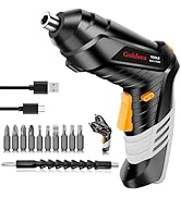 Electric Screwdriver Goldsea 4.2V Cordless Screwdriver 3.5N.m 1500mAh Type-C Charging 10pcs Screw...