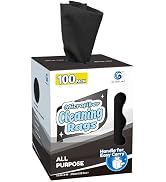 GLIMGLINT Black Microfiber Cleaning Cloth, 100 Pack Cleaning Rags, Lint-Free, Ultra Absorbent Reu...