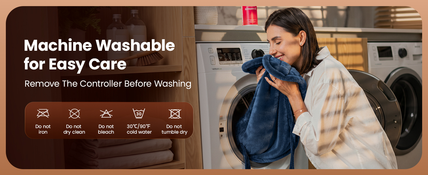 machine washable for easy care
