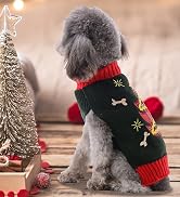 TENGZHI Dog Christmas Sweater Cute Xmas Tree Pet Costume Fall Warm Cat Ugly Holiday Knit Turtlene...