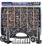 mxuteuk 1170PCS #8#10 Self Tapping Screws for Metal,410 Stainless Steel Self Drilling Screws,Trus...